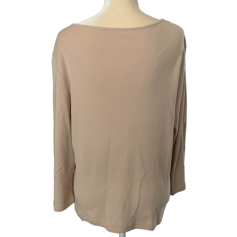 High Sierra Tan Lace-Trimmed Long Sleeve Blouse - Picture 2 of 7